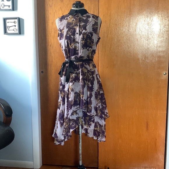NWT Simply Vera Wang hi-lo abstract floral dress M - Picture 2 of 13